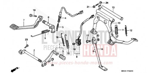 PEDALE/BEQUILLE GL1500SET de 1996